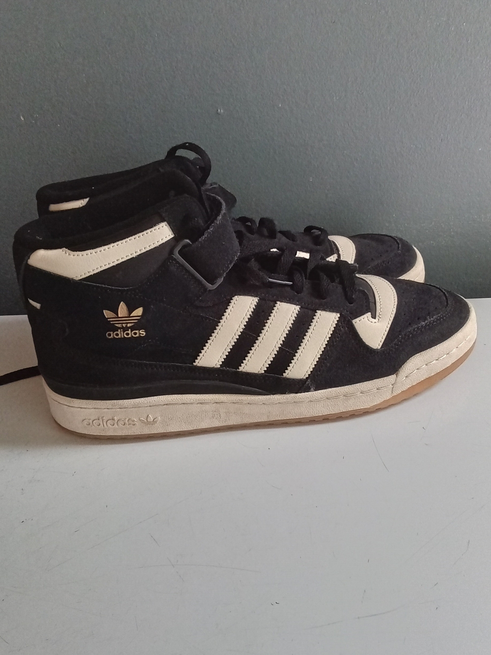 adidas Kids Black & White High-Top Sneakers